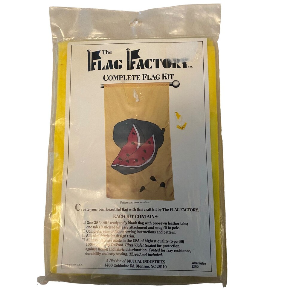 The Flag Factory Watermelon Flag Sewing Kit 28x49 Nylon Fabric Pattern 63712 New